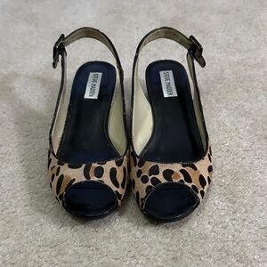 Steve Madden Animal Print Slingback Heels